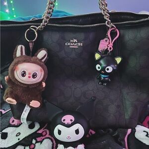 Coach Black Tote Bag with Chain Handles